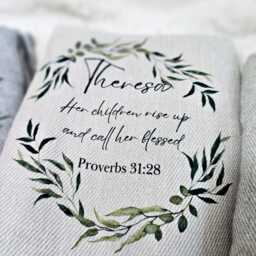 Personalised Blanket, Her Children Rise Up & Call Blessed Blanket Proverbs 3128, Religious Gift For - thumbnail 1