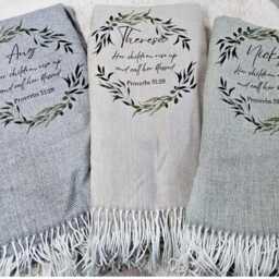 Personalised Blanket, Her Children Rise Up & Call Blessed Blanket Proverbs 3128, Religious Gift For - thumbnail 4
