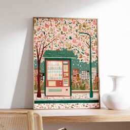 Japanese Vending Machine Poster, Japan Print, Retro Colorful Wall Art, Food Urban Decor, Snack Pop Culture Artwork - thumbnail 2