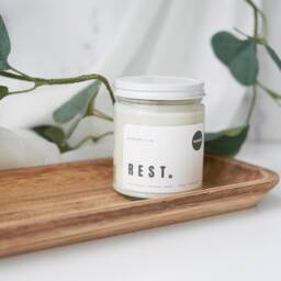 Rest. - Handmade Candle 100% Soy Wax Clean Scent Vegan Gift - thumbnail 4