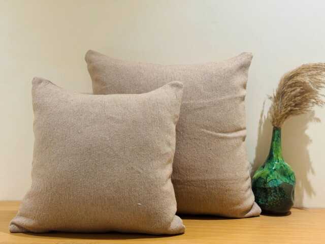Handmade Moroccan Cotton Throw Pillow Cover, Boho Cushion, 23x23 In - image 1