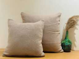 Handmade Moroccan Cotton Throw Pillow Cover, Boho Cushion, 23x23 In - thumbnail 1