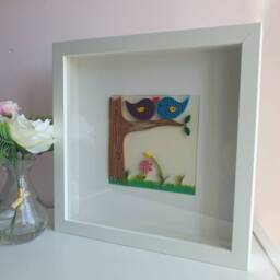 Personalised, 1st Anniversary, Wedding Gift. Love Birds, Paper Quilling, Love, Anniversary, Love Is in The Air - thumbnail 2