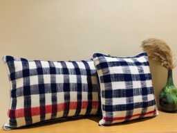 Handmade Moroccan Soft Pillow Cover, Berber Recycled Blanket, Home Design - thumbnail 1