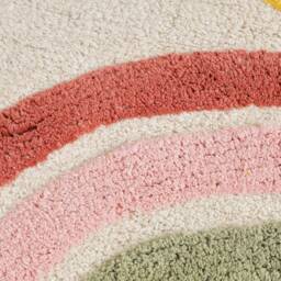 Rainbow Bath Mat Cotton Tufted Bathroom Rug, Handmade in India - thumbnail 2
