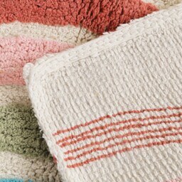 Rainbow Bath Mat Cotton Tufted Bathroom Rug, Handmade in India - thumbnail 4