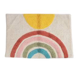 Rainbow Bath Mat Cotton Tufted Bathroom Rug, Handmade in India - thumbnail 3