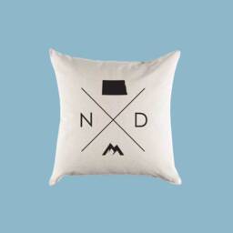 North Dakota Nd Home State Canvas Pillow Or Cover - thumbnail 2