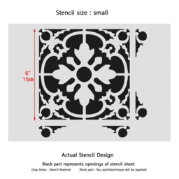 Wall Moroccan Reusable Tile Stencil T0061 For Diy Decor Furniture Floor Craft - thumbnail 3
