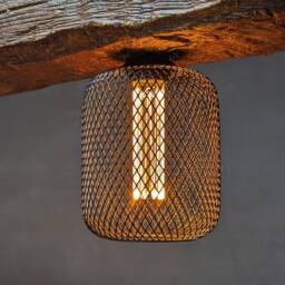 Farmhouse Faux Wood Beam Light Fixture Rustic Hanging Lamp With 3 Led Bulbs - thumbnail 2