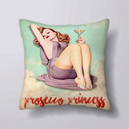 Prosecco Princess - Cushion Cover Case Or Stuffed With Insert