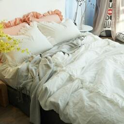 White Ruffle Duvet Cover Set, Pima Cotton 300Tc Sateen Weave Luxury Cotton Duvet Cover Set, Shabby Chic Bedding - thumbnail 2