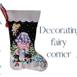 Decorating Fairy Corner Felt Christmas Stocking - Personalized - thumbnail 2