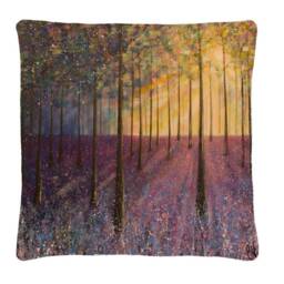 Bluebell-Woods-Cushion-40cmx40cm-Free Delivery-Pillow-Bright Cushion Cover-Colourful Cushion-Birthday Gift-Original Cover