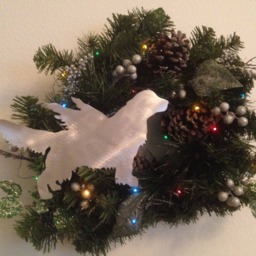 Golden Retriever, Dog Christmas Tree Topper, Yard Stake, Wall Or Shelf Art, Metal, Dog Lover, Assistance Dog, Guide Puppy Raiser Gift - thumbnail 2
