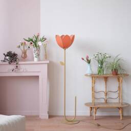 Simple Flower Floor Lamp & Lampshade - Ocher - thumbnail 3