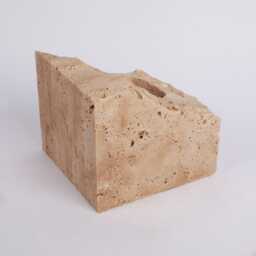 Natural Beige Travertine Candleholder - thumbnail 4