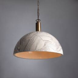 Kauri Marbled Ceramic Dome Pendant Light 14.75'' Ip20 - thumbnail 2