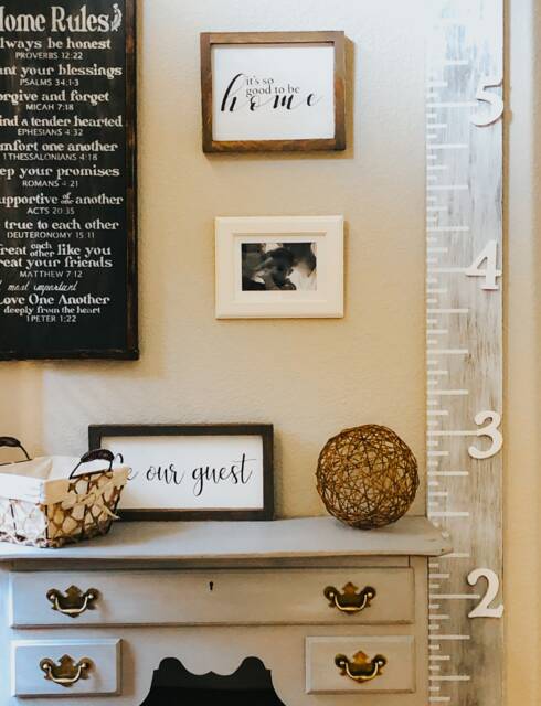 Wood Growth Chart Ruler - Baby Shower Gift - Milestone Tracker - Kids Room Decor - Family Keepsake - image 1