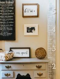 Wood Growth Chart Ruler - Baby Shower Gift - Milestone Tracker - Kids Room Decor - Family Keepsake - thumbnail 1