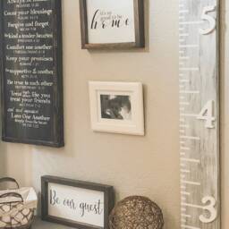 Wood Growth Chart Ruler - Baby Shower Gift - Milestone Tracker - Kids Room Decor - Family Keepsake - thumbnail 2