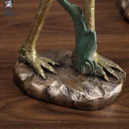 Handcrafted Resin Golden Crane Bird Sculpture Traditional Chinese Style Animal Statue - Lucky Figurine Elegant Home Decor - thumbnail 4