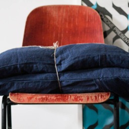 Linen Pillowcases Set Charcoal Grey Pillow Shams - thumbnail 3