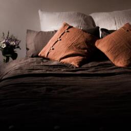 Linen Pillowcases Set Charcoal Grey Pillow Shams - thumbnail 2