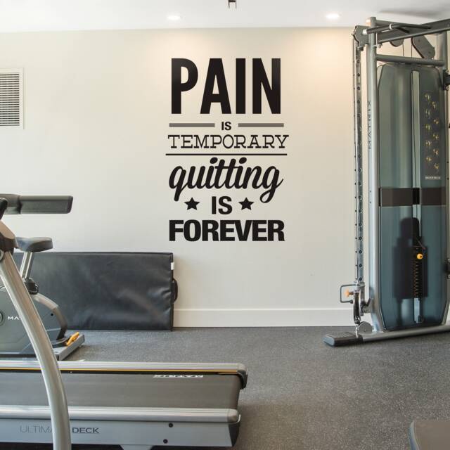 Gym Wall Decal - Fitness Stickers Motivational Quote Workout Exercise Skuptqf - image 1