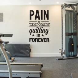 Gym Wall Decal - Fitness Stickers Motivational Quote Workout Exercise Skuptqf - thumbnail 1