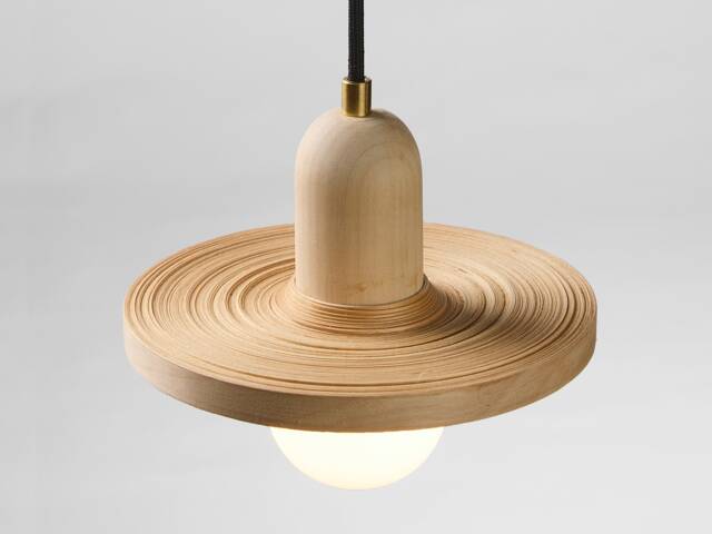 Japandi Chandelier Lighting Wood Veneer Pendant Light Spring Home Decor - Sculptural Scandinavian Fixture For Kitchen Island, Jupiter - image 1