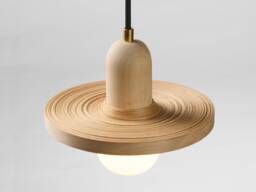 Japandi Chandelier Lighting Wood Veneer Pendant Light Summer Home Decor - Sculptural Scandinavian Fixture For Kitchen Island Jupiter