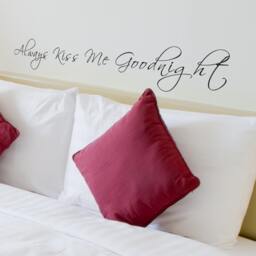 Always Kiss Me Goodnight Vinyl Wall Decal Love Bedroom Decal - 101 - thumbnail 1