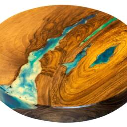 Round Resin Stools/End Tables With & Glowing - thumbnail 4