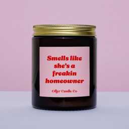 New Homeowner Soy Candle, Funny Housewarming Gift - thumbnail 1