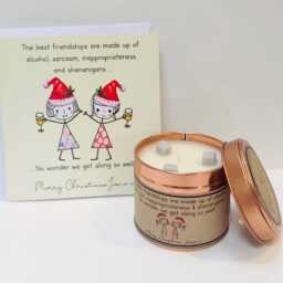 Best Friend Christmas Gift - Candle Personalised With Name(S Present For Shenanigans - thumbnail 2