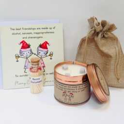 Best Friend Christmas Gift - Candle Personalised With Name(S Present For Shenanigans - thumbnail 3