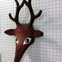 Paper Mache Reindeer Head, Rudolfo. Majestic Tundra Creature - thumbnail 3