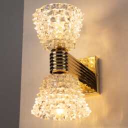 Murano Glass Wall Lamp Artistic Rostrato Vintage Style - Handmade Italian Crystal - thumbnail 4
