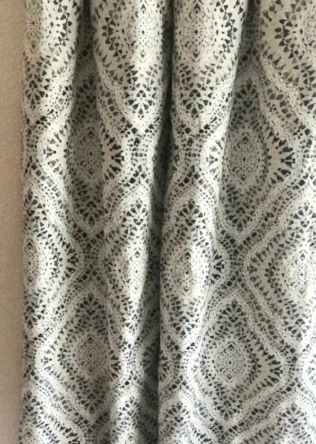 "Pair 25"" Or 50"" Wide Waverly Curves Indigo Rod Panels Drapes Cafe Curtains 24 48 63 72 84 96 108 120" - image 1