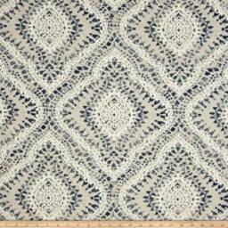 "Pair 25"" Or 50"" Wide Waverly Curves Indigo Rod Panels Drapes Cafe Curtains 24 48 63 72 84 96 108 120" - thumbnail 2