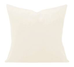 Cream Velvet Pillow Cover Plush Ivory Throw - thumbnail 1