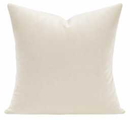 Cream Velvet Pillow Cover, Ivory Throw Pillow, Neutral Decorative Cushion Luxury Accent Modern Farmhouse Decor - thumbnail 1