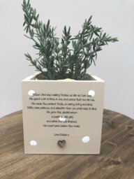 Uncle Personalised Flower/Plant Pot Gift From Niece Or Nephew. Great Uncle Or Any Name. Shabby Chic Style Birthday Christmas Etc - thumbnail 1