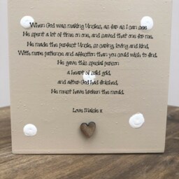 Uncle Personalised Flower/Plant Pot Gift From Niece Or Nephew. Great Uncle Or Any Name. Shabby Chic Style Birthday Christmas Etc - thumbnail 2