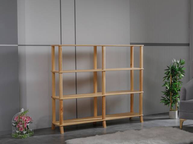 Handmade Solid Pine Wood Bookshelf Tall Farmhouse Bookcase - image 1