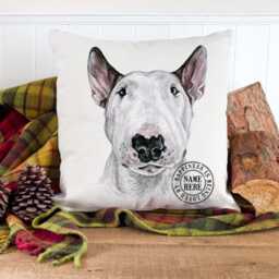 Personalised English Bull Terrier Cushion Cover Dog Throw Pillow Custom Dogs Bed Decor New Puppy Pooch Birthday Gift Ekdc18 - thumbnail 3
