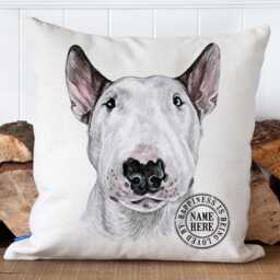 Personalised English Bull Terrier Cushion Cover Dog Throw Pillow Custom Dogs Bed Decor New Puppy Pooch Birthday Gift Ekdc18 - thumbnail 1
