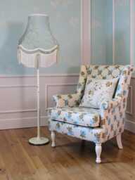 Traditional Duck Egg Blue Fabric Lampshade, Handmade For Table Lamp Bases Floor Standard Shades Ceiling Pendants & Wall Lights - thumbnail 1
