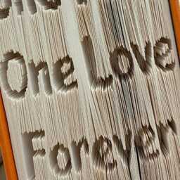 Personalised Love Quote, Folded Book Art, Anniversary Date Gift - thumbnail 4